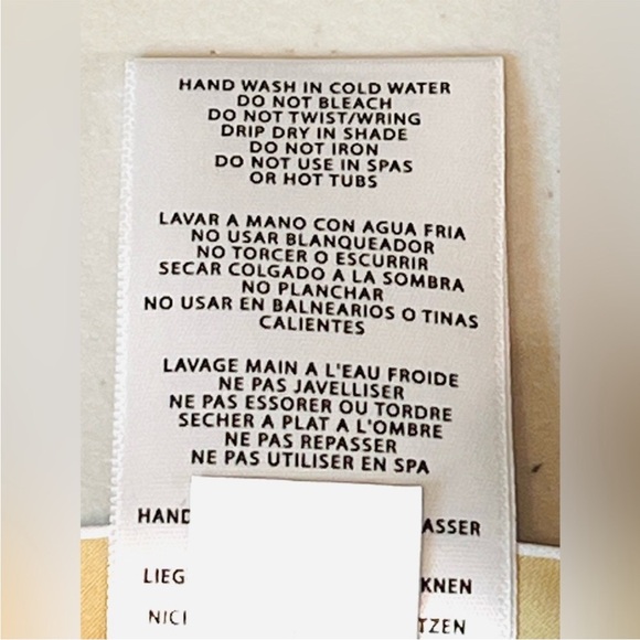 Michael Kors Swimsuit, one-shoulder, ribbed, one-piece, Cream Color, Size 4 - Picture 7 of 8